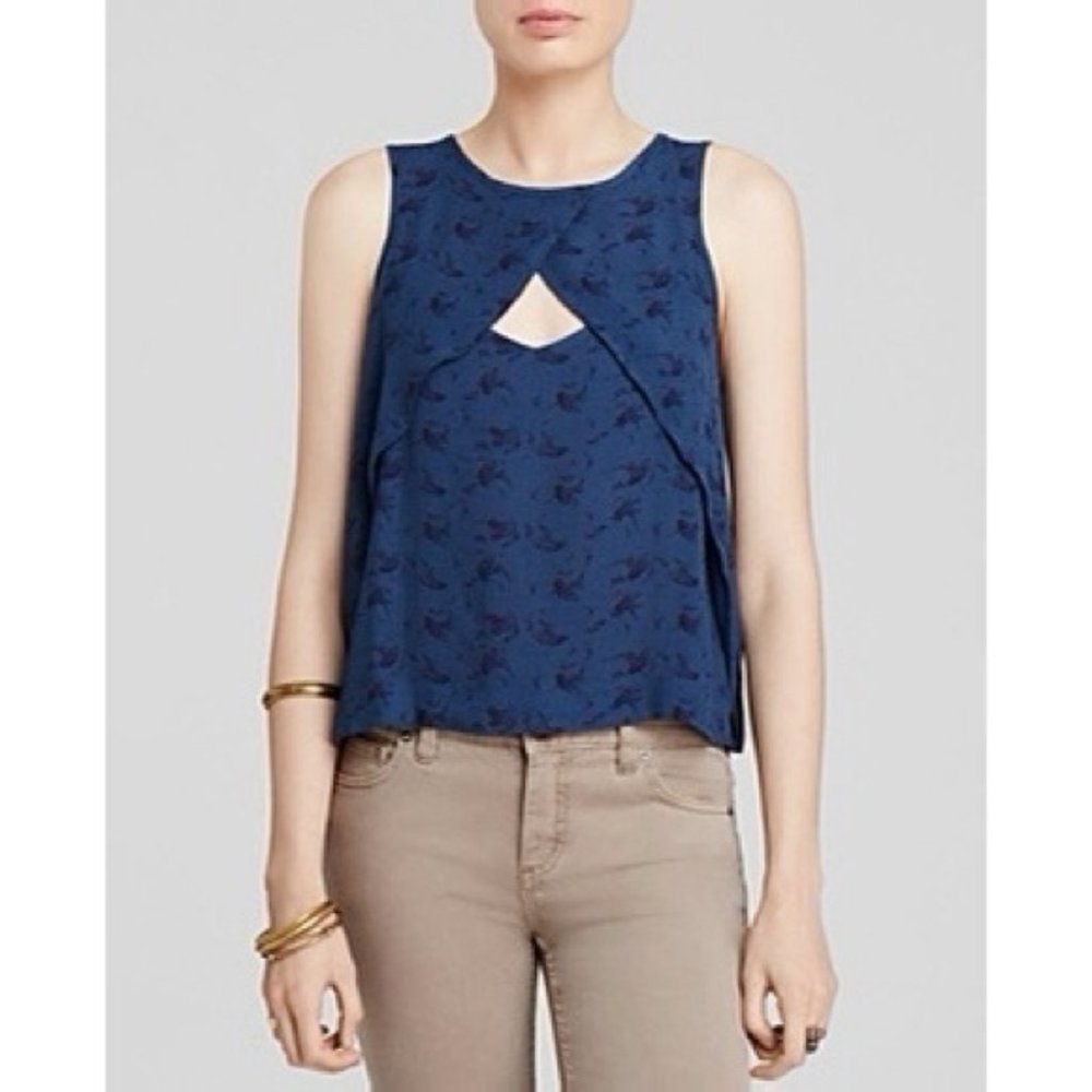 Free People Look Through Crinkle Keyhole Tank  Top - Picture 8 of 8